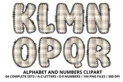 Lovely Baby Shower Alphabet & Numbers Clipart PNG 300 DPI Product Image 3