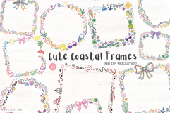 Cute Coastal Frames Clipart Product Image 1