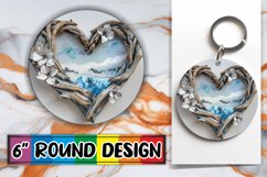 Heartfelt Hues: Heart Frame Sublimation PNG Product Image 1