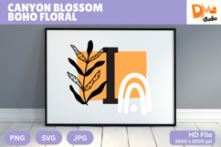 Canyon Blossom Boho Floral Monogram Product Image 1
