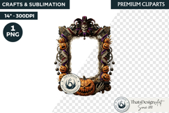 Harvest of Haunts Halloween Gothic Frame PNG Clipart Product Image 1