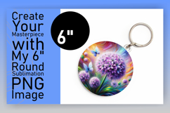 Glamorous Round Design for Sublimation , Flowers Product Image 1