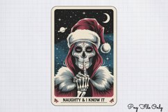 Funny Christmas Skeleton Tarot Cards Clipart PNG Product Image 1