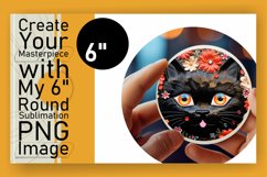 Radiant Round of Purring Joy: Amazing Sublimation Product Image 1