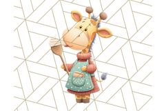 Cozy Safari Baking Animals PNG, Cute Jungle Kitchen Art Product Image 3