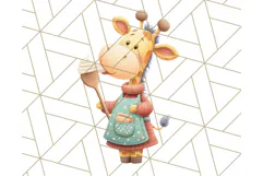 Cozy Safari Baking Animals PNG, Cute Jungle Kitchen Art Product Image 3