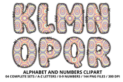 Retro Groovy Alphabert PNG 70s Numbers &amp; Letters 300 DPI Product Image 3