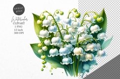 Flowers clipart, Bouquet clipart, Lily of the Valley Product Image 1