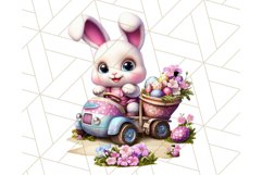 Easter Bunny Farm Clipart, Tractor Vehicle PNG Product Image 3