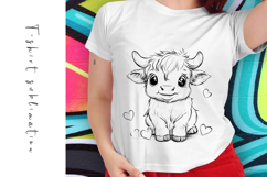 Highland Cow SVG Design for T-Shirts and Mugs Product Image 1
