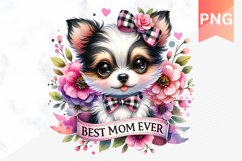 Best MOM Ever Sublimation - Mother&#039;s Day Clipart PNG Design Product Image 1