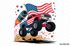 Monster Truck Svg | 4th of July svg | Svg Files for Cricut Product Image 1