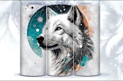 4 Polar Wolf Seamless Tumbler Wrap 20 oz Product Image 3
