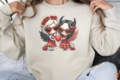 Couple Cupid For Valentine Clipart PNG Product Image 1