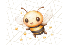 Adorable Bee Clipart PNG, Kawaii Bumblebee Illustrations Product Image 3