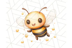 Adorable Bee Clipart PNG, Kawaii Bumblebee Illustrations Product Image 3