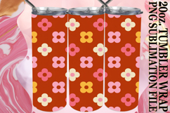 Cozy Sunsets 20oz tumbler wrap, Valentine's Pattern Product Image 1