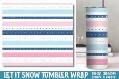 Let It Snow Christmas Tumbler Sublimation Wrap Product Image 1