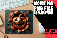 Radiant Mouse Pad Designs PNG, 3D Pumpkin Product Image 1