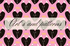 Funky Valentine seamless patterns bundle Product Image 5