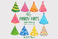 Party hats watercolor png Product Image 1