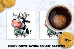 Funny coffee sayings square coasters. BUNDLE PNG. Product Image 20