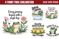 Funny Frog Sublimation PNG Product Image 1