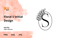 The Floral Initial Design Product Image 1