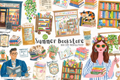 Summer Bookstore Clipart Product Image 1