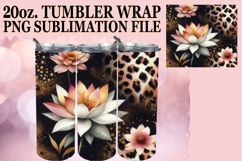 Radiant memories 20oz tumbler wrap, Leopard Prints Product Image 1