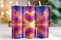 Hearts Valentine's Day Tumbler Wrap Sublimation Product Image 1