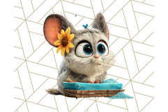 Pet Shop Clipart, Cute Big Eyed Animals, Kawaii Pets PNG Product Image 3