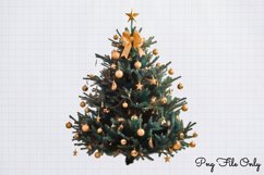 Luxury Blue And Gold Christmas Clipart PNG Product Image 1