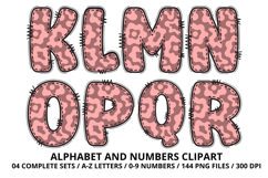 Romantic Coquette Alphabet PNG Letters &amp; Numbers 300DPI Product Image 3