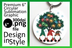 Charming Round Design Keychain Template , Gnomes Product Image 1