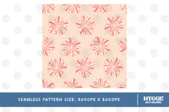 American 4th of July Patriotic Fireworks Seamless Pattern Product Image 2