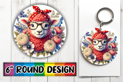 Blissful Keychain Sublimation, Cute Animals Product Image 1