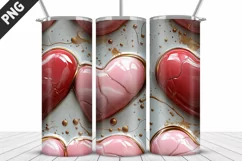 Valentines Love Skinny Tumbler PNG Wrap| Valentines Tumbler Product Image 4