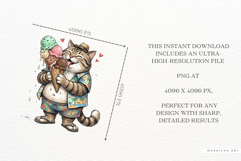 Whimsical Dogs &amp; Ice Cream Clipart Product Image 7