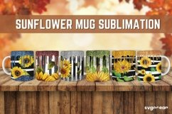Sunflower Mug Sublimation | PNG Bundle | Mug Wrap Product Image 1