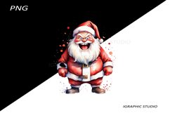 Funny Santa Claus Clipart, Christmas Clipart Product Image 1