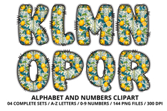 Mediterranean Lemon Alphabet PNG Summer Letters 300 DPI Product Image 3