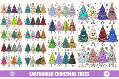 Cartoonish Christmas Trees Clipart Product Image 1