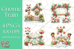 Gnome Train Clipart Holiday Express Clip Art Christmas Product Image 1