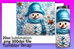 Sublimation Snowman: 3D Inflated Puff Tumbler Christmas Product Image 1
