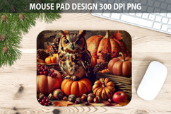 Owl Mouse pad Sublimation - Thanksgiving PNG Design Product Image 1