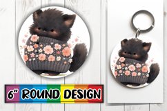 Sweet Watercolor Kitty Car Coaster Product Image 1