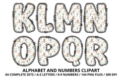 Lovely Baby Shower Alphabet &amp; Numbers Clipart PNG 300 DPI Product Image 3