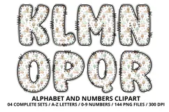Lovely Baby Shower Alphabet & Numbers Clipart PNG 300 DPI Product Image 3