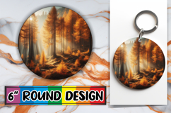 Joyful Round Keychain Magic PNG, Autumn Product Image 1
